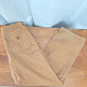 Carhartt USA Made B11 BRN Cotton Canvas Pants 32"